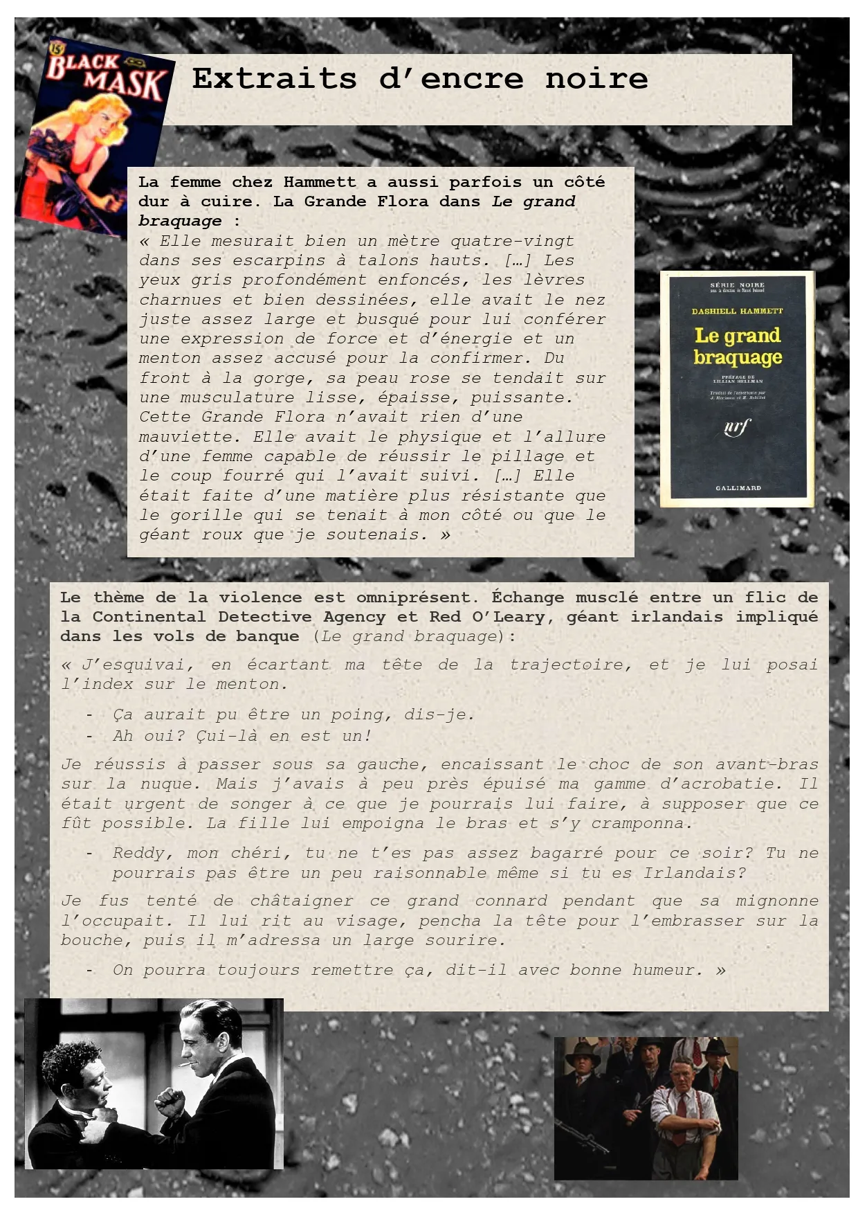 Dashiell Hammett, une œuvre au noir