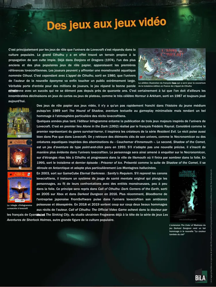 Lovecraft ou l'horreur moderne