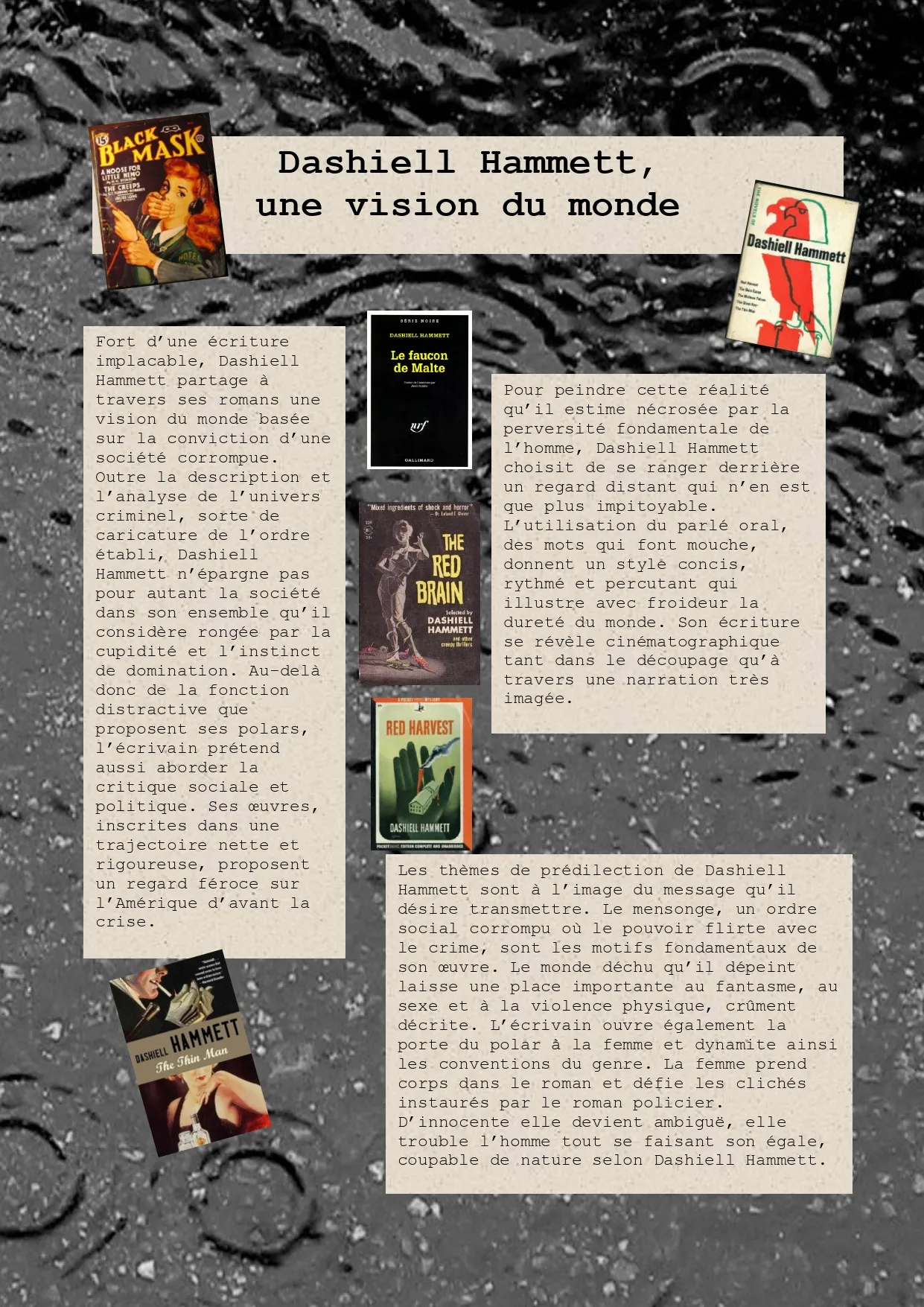 Dashiell Hammett, une œuvre au noir