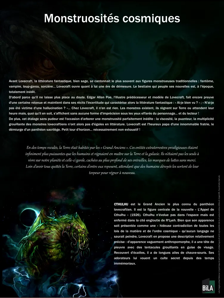 Lovecraft ou l'horreur moderne