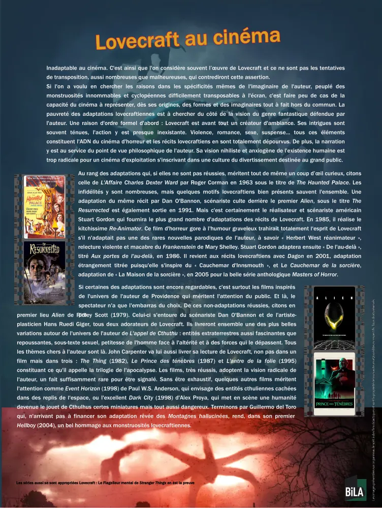 Lovecraft ou l'horreur moderne